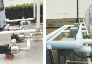 空压源热泵热水工程管道应用